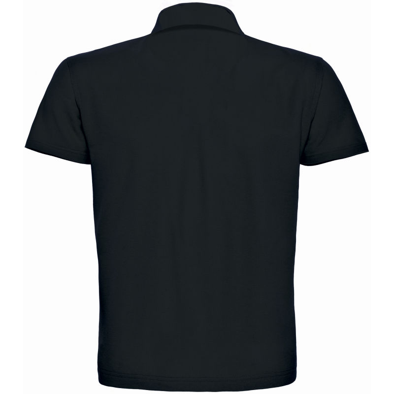 Polo Pique Homme Manches Courtes Noir Pour Personnalisation Label Blouse Net