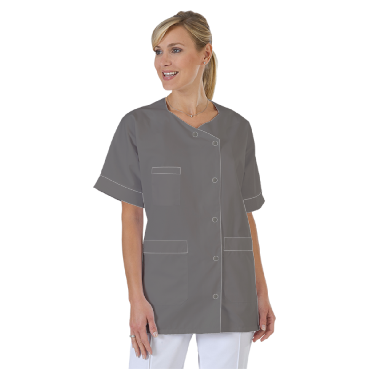 blouse-infirmiere-personnalise-col-trapeze acheté - par Montrignat - le 01-08-2024